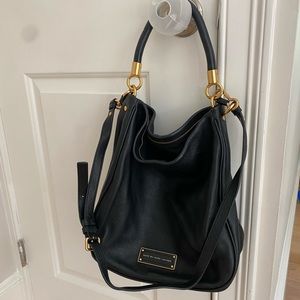Marc Jacobs Black Leather Hobo Bag